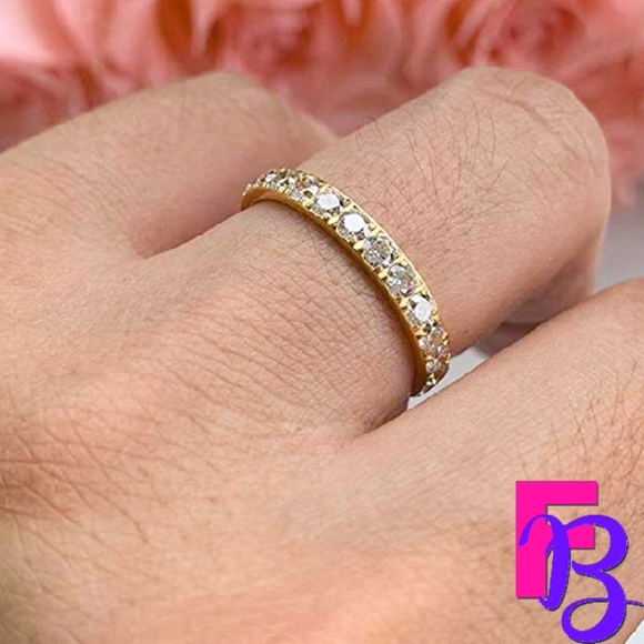 *NEW!* 3MM Rose, Yellow or White Gold Anniversary/Eternity Band - Picture 12 of 14